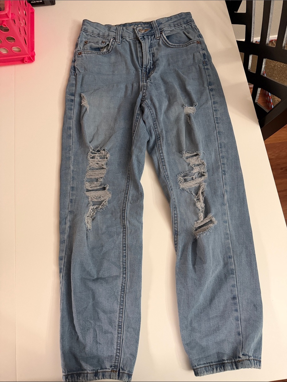 wild fable Light Blue Distressed Relaxed Fit Men’s Jeans